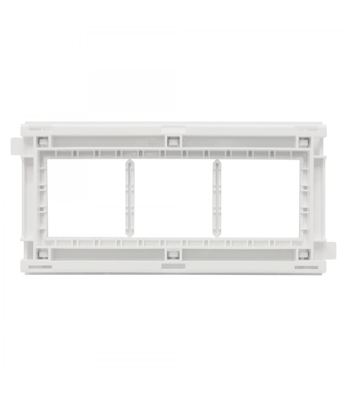 Triple Adaptador Q45 con Tapa L75 Serie 10 Blanco