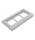 Triple Adaptador Q45 con Tapa L75 Serie 10 Blanco