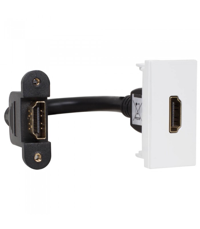 Toma HDMI con Conexión Tornillo 1 Módulo Blanco Q45