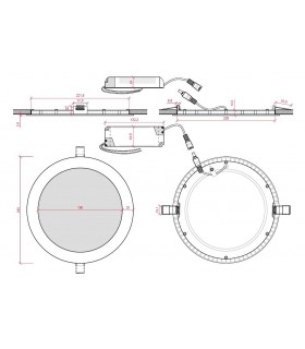 Downlight LED 20W 1.800Lm 120° IP20 Plata.