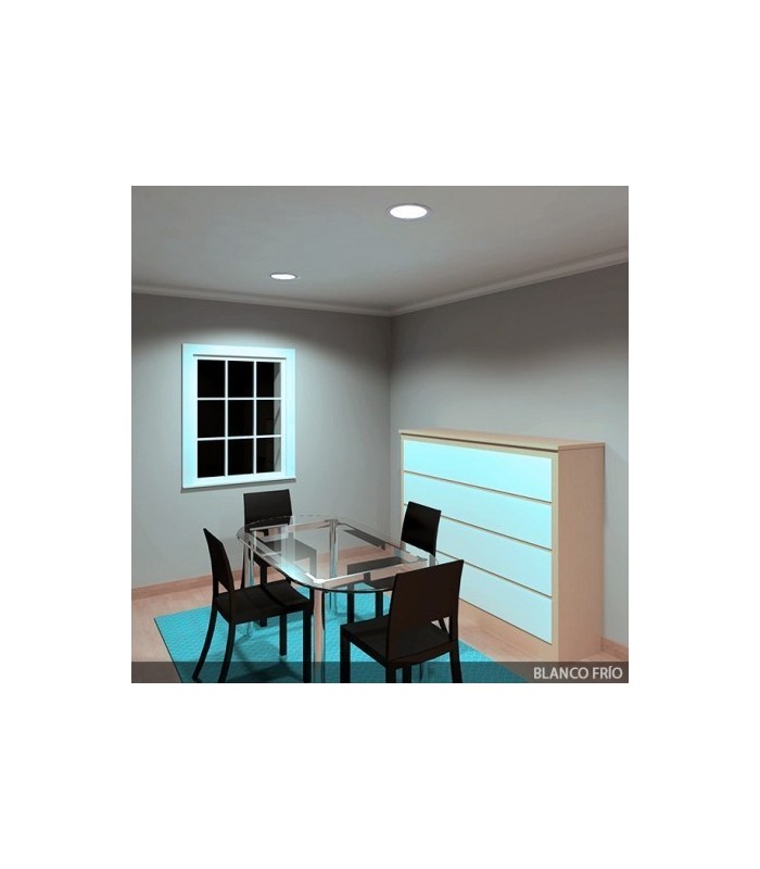Downlight LED 20W 1.800Lm 120° IP20 Plata.