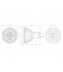 Dicroica GU10 7W  660Lm 60º PAR20 Ø60MM IP20