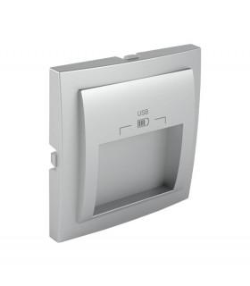 Tapa Cargador USB Aluminio Logus 90