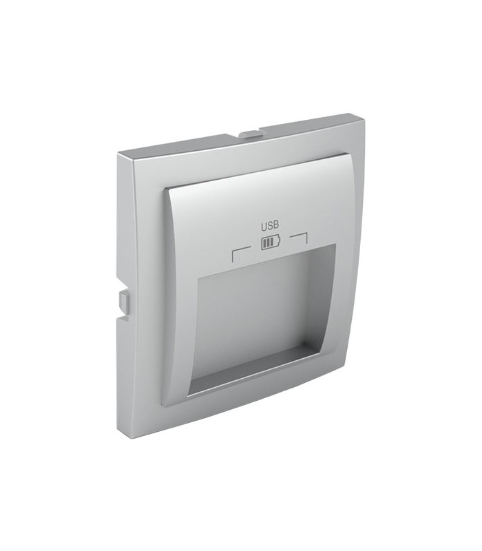 Tapa Cargador USB Aluminio Logus 90