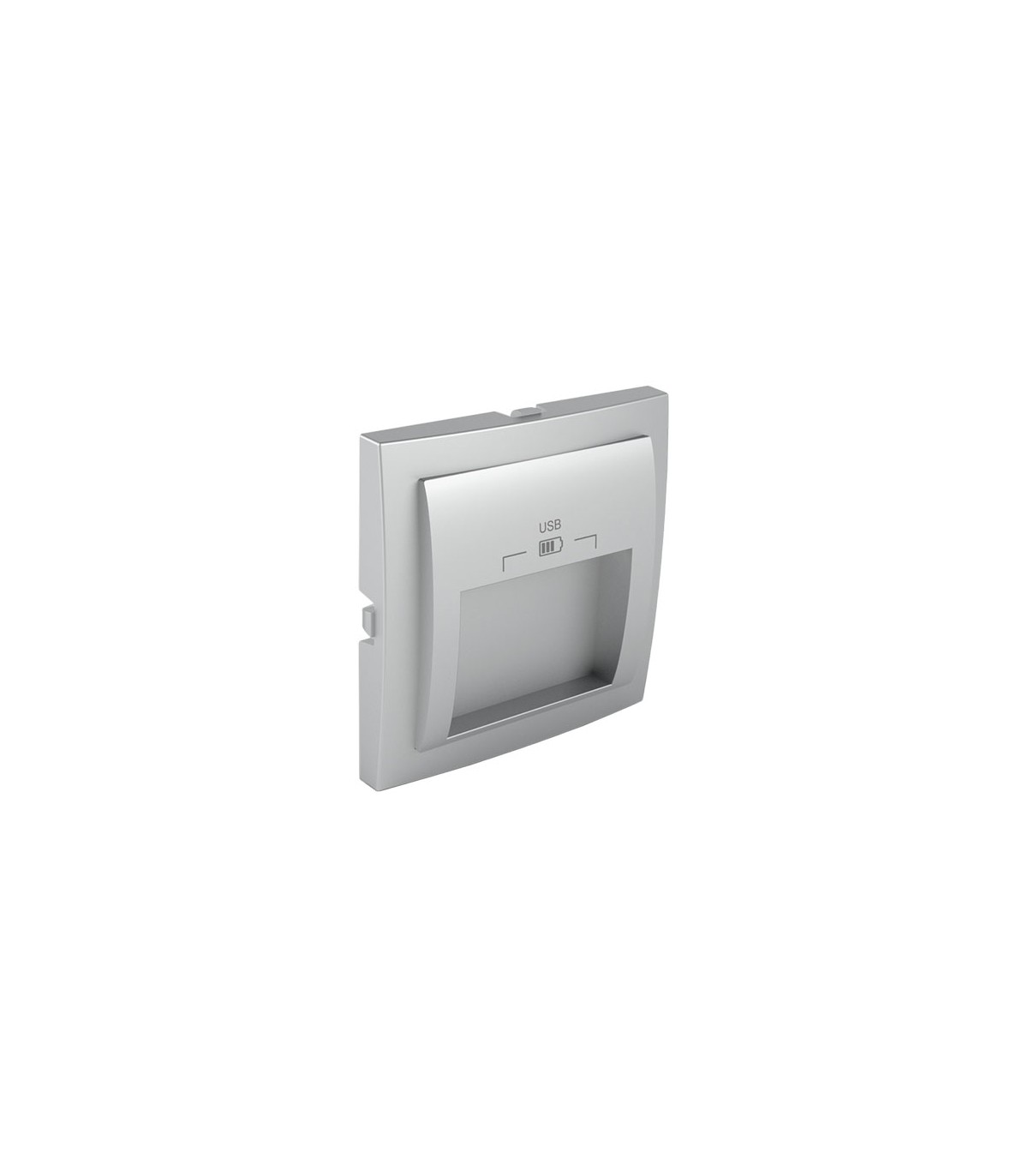 Tapa Cargador USB Aluminio Logus 90