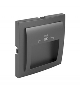 Tapa Cargador USB Gris Logus 90