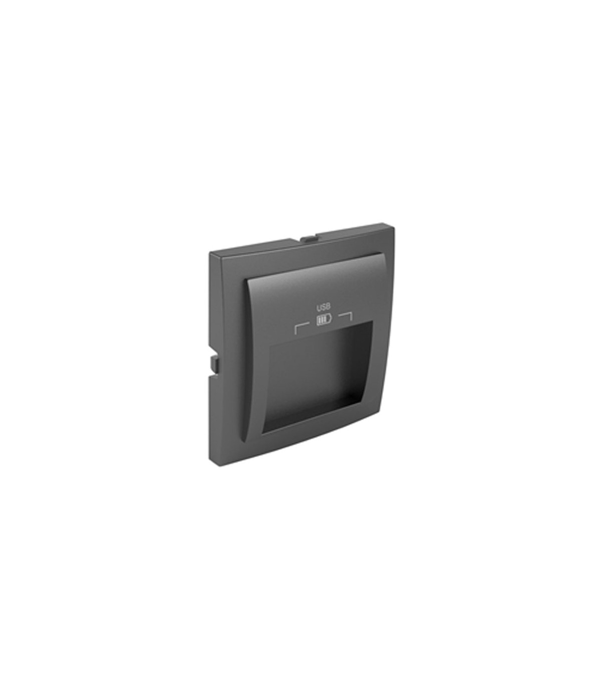 Tapa Cargador USB Gris Logus 90