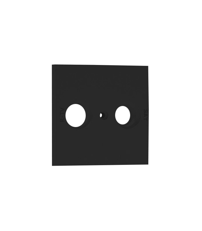 Tapa Toma TV-SAT Negro Mate Logus 90