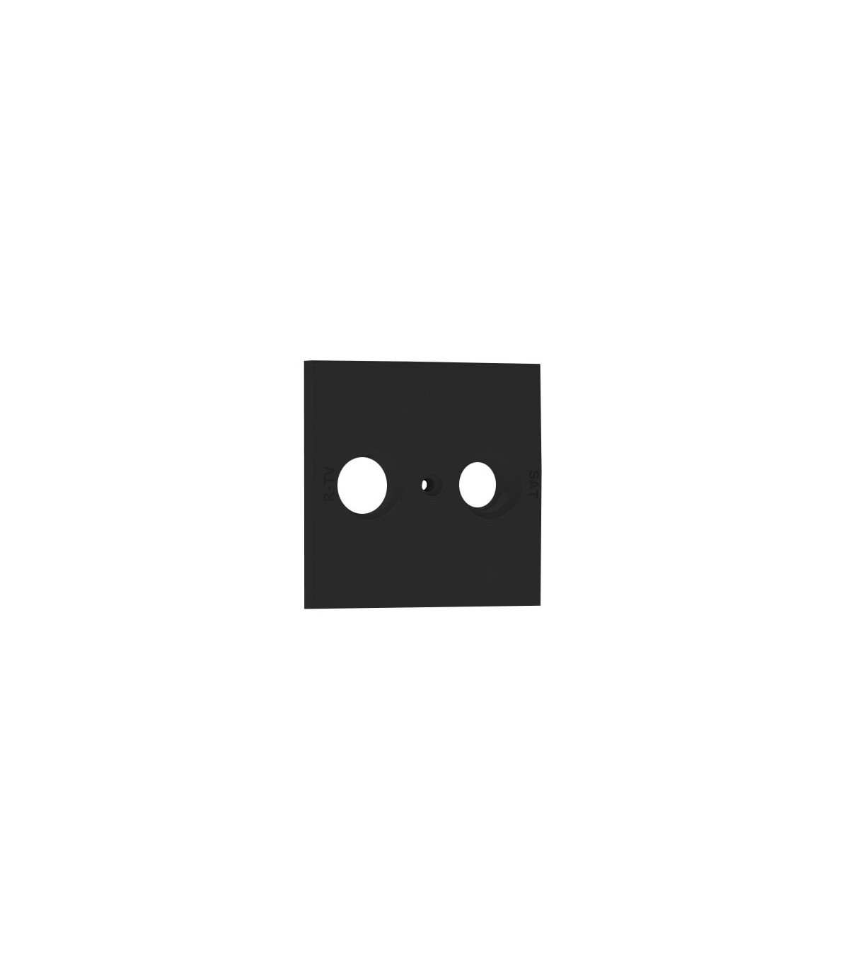 Tapa Toma TV-SAT Negro Mate Logus 90
