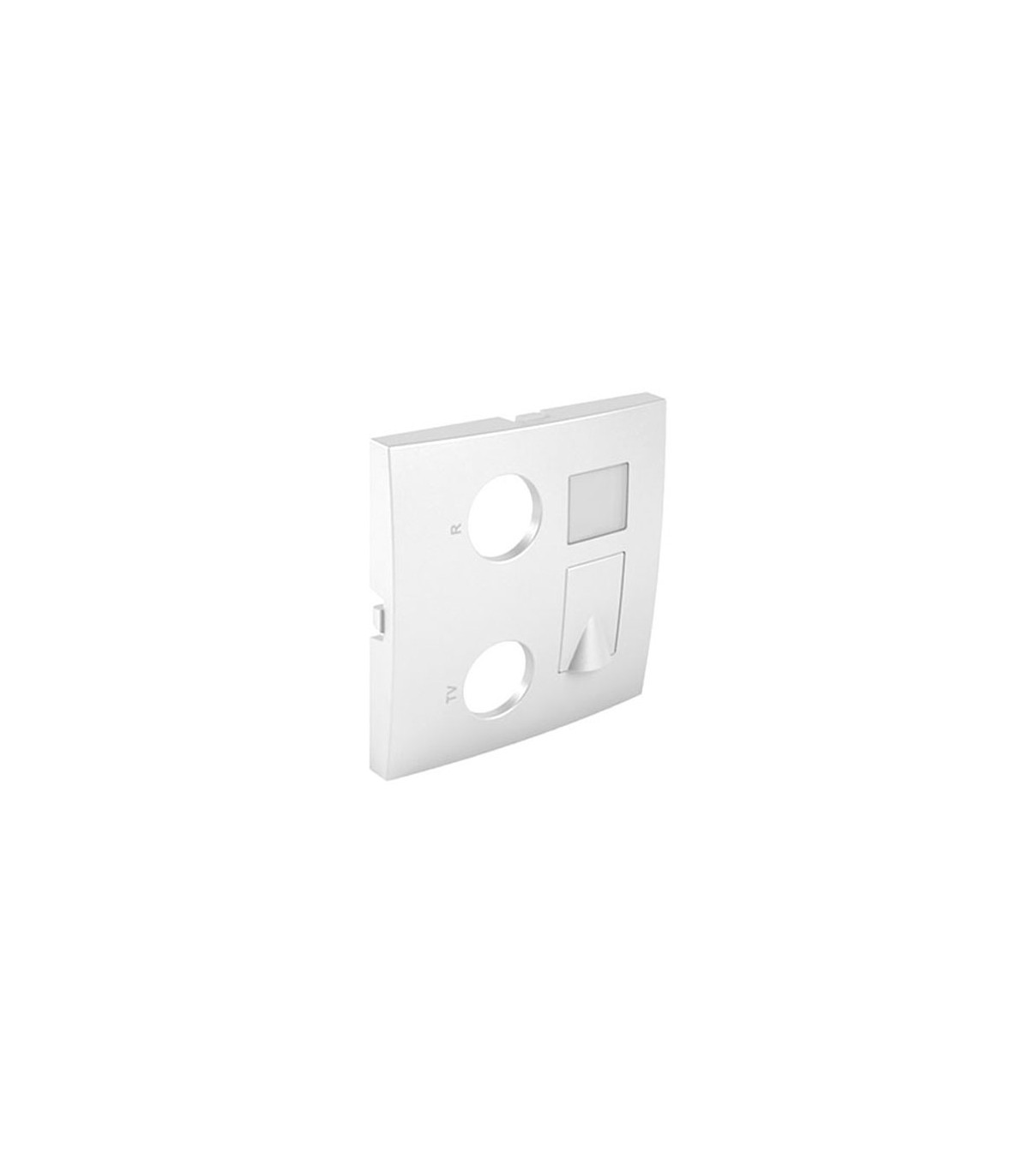 Tapa Tomas Múltiples R-TV-RJ45 / R-TV-RJ45 Blanco Logus 90