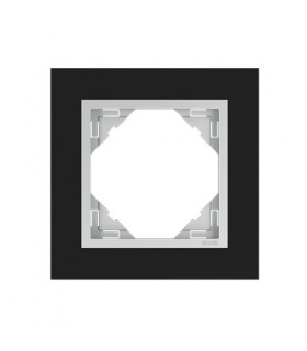 Marco Simple Cristal Negro / Aluminio Crystal
