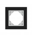 Marco Simple Cristal Negro / Aluminio Crystal
