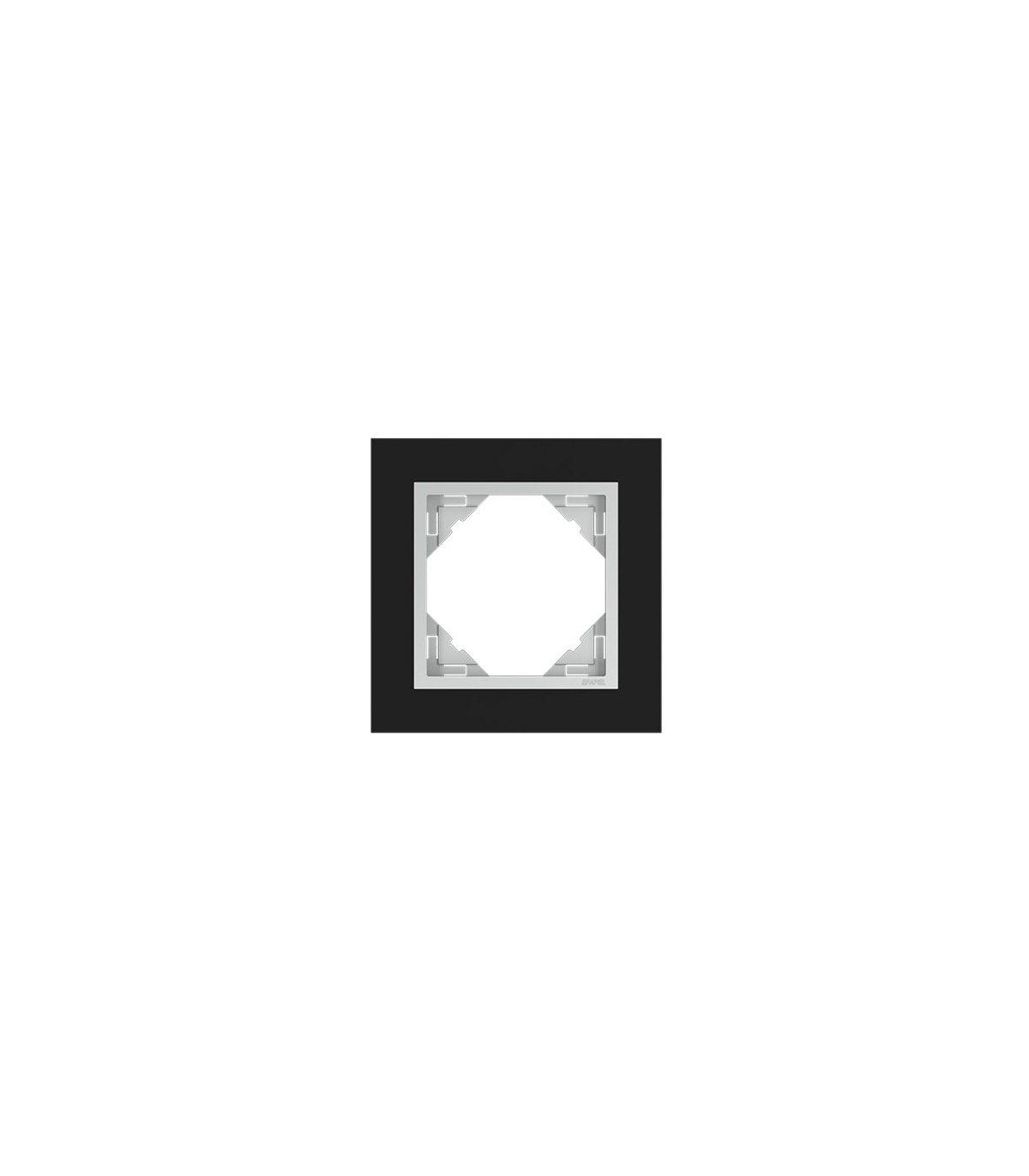 Marco Simple Cristal Negro / Aluminio Crystal