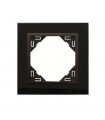 Marco Simple Cristal Negro / Negro Mate Crystal