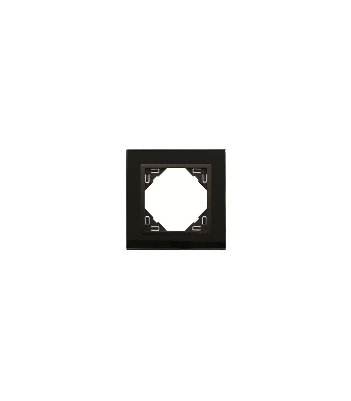 Marco Simple Cristal Negro / Negro Mate Crystal