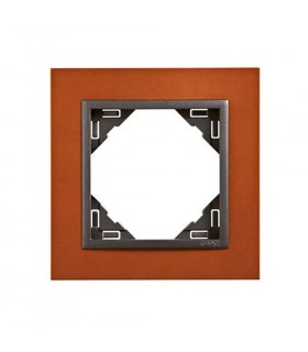 Marco Simple Naranja Intenso / Gris Animato