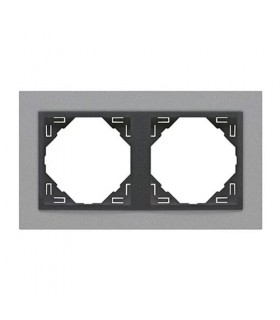 Marco Doble Alumino / Gris Animato