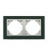 Marco Doble Cristal Negro / Aluminio Crystal