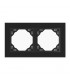 Marco Doble Cristal Negro / Negro Mate Crystal