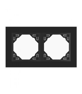 Marco Doble Cristal Negro / Negro Mate Crystal