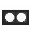 Marco Doble Cristal Negro / Negro Mate Crystal