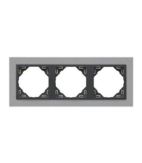 Marco Triple Aluminio / Gris Animato