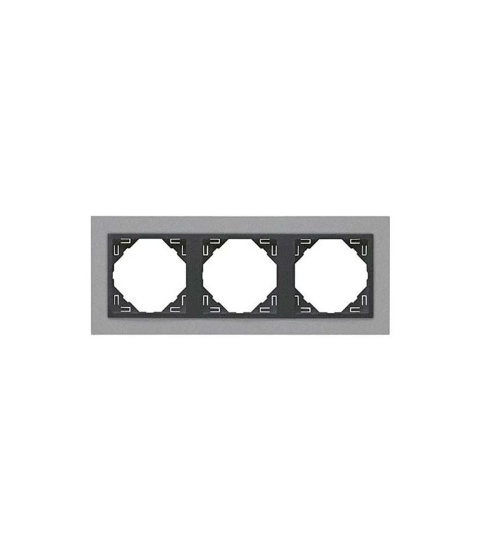 Marco Triple Aluminio / Gris Animato