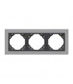 Marco Triple Aluminio / Gris Animato