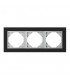 Marco Triple Cristal Negro / Aluminio Crystal